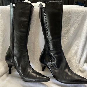 Sudini calf length whipstitched heel boots SZ 11